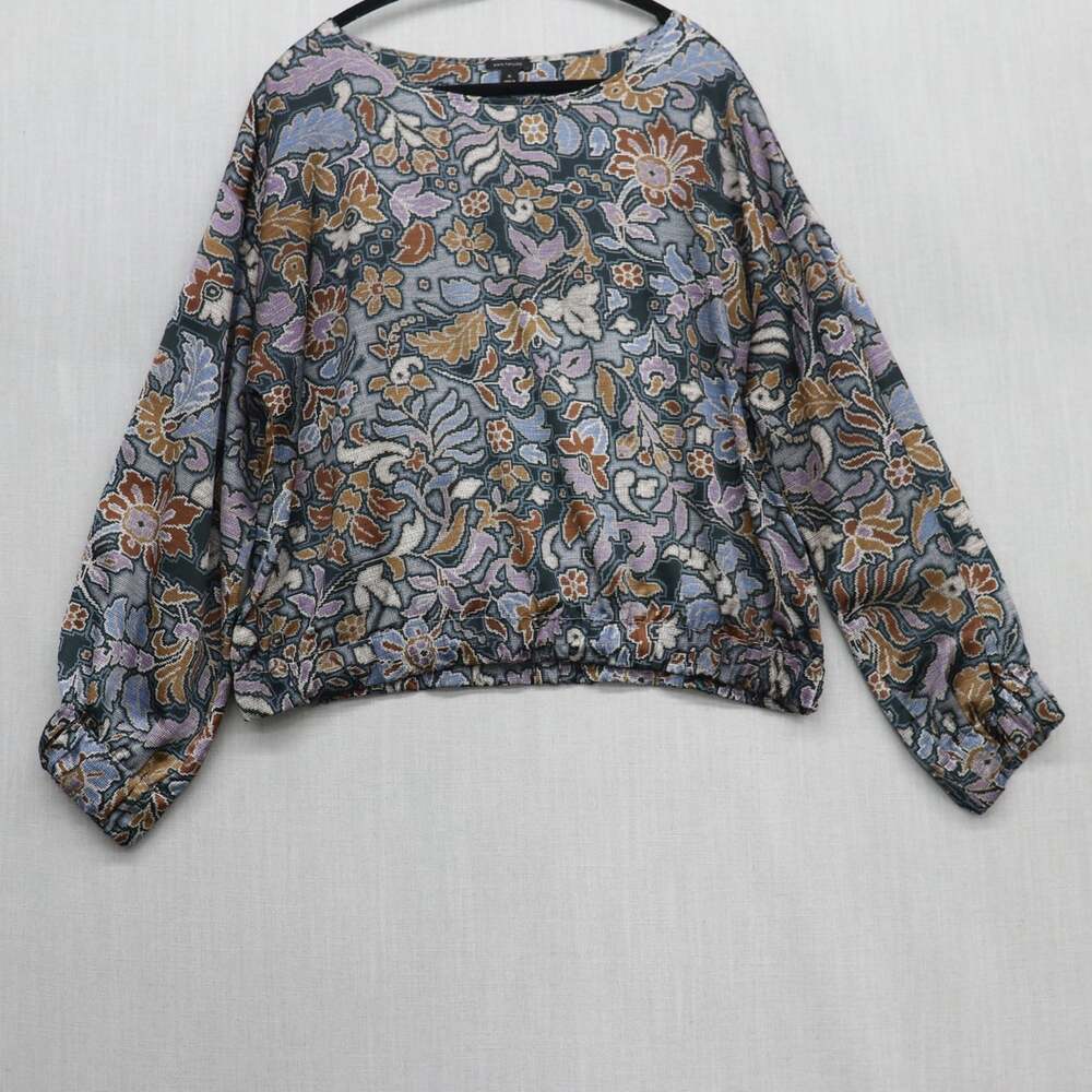 Ann Taylor Boho Tapestry Floral Blouse Top XL Fits Relaxed XL/1X
